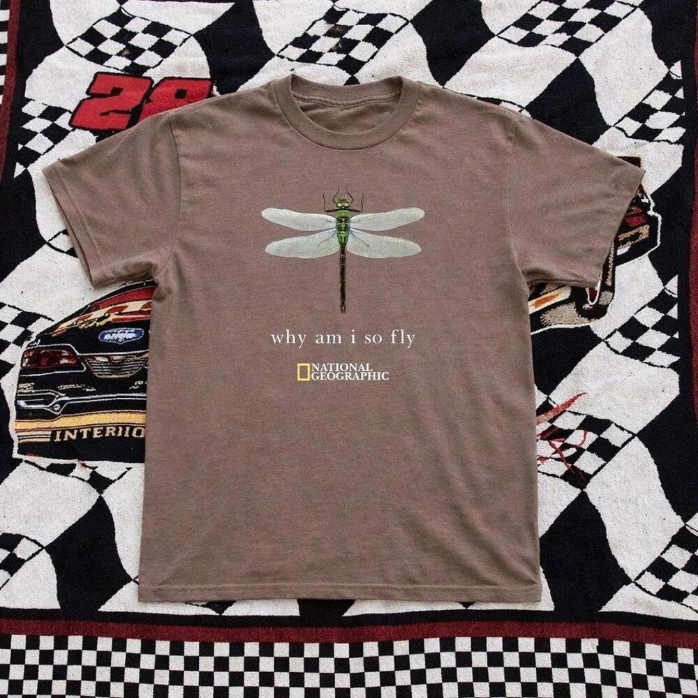 Brown National Geographic Graphic Tee With A Buggy Vibe